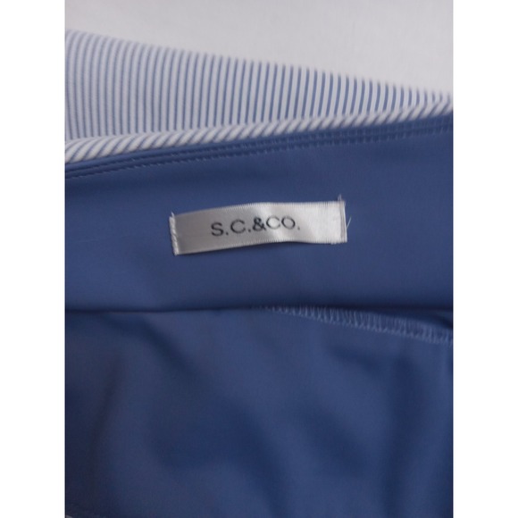 S.C. & CO Skort XXL Women's Blue Pinstripe Stretch Pull On Skirt w/ Shorts Under - Picture 6 of 9